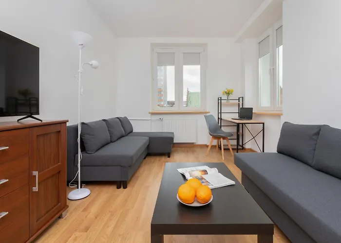 Apartment In Gdansk Center With Two Desks, Balcony And Separate Kitchen By Noclegi Renters