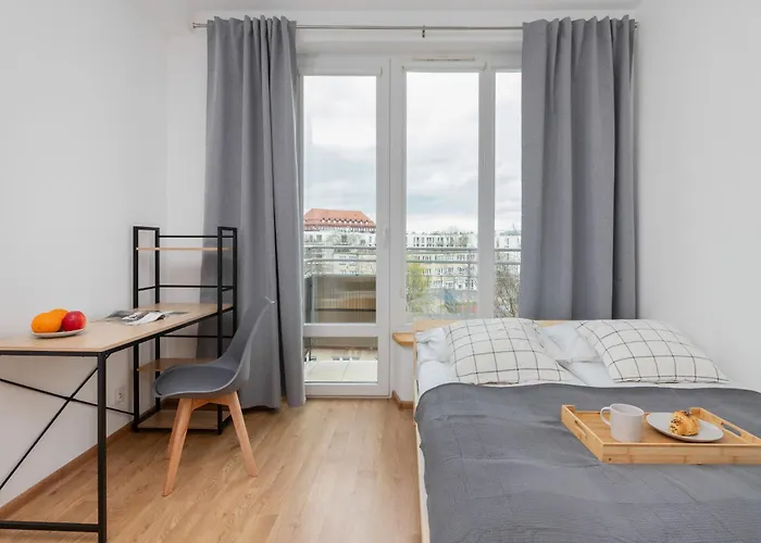 Apartment In Gdansk Center With Two Desks, Balcony And Separate Kitchen By Noclegi Renters